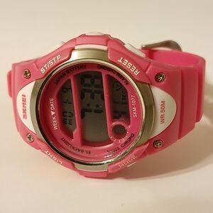Girl's SKMEI 1077 Pink Sports WR 5ATM Outdoor Digital Display Watch